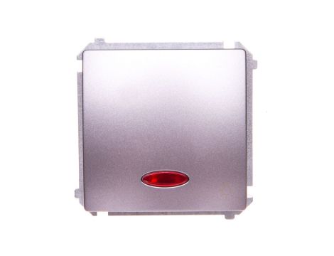 Simon Basic Przycisk światło z podświetleniem, szybkozłącza, inox BMS1L24V.01/21