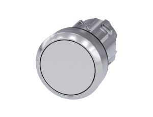 Napęd przycisku 22mm biały płaski z samopowrotem metalowy IP69k SIRIUS ACT 3SU1050-0AB60-0AA0