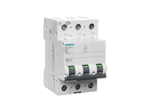 Wyłącznik nadprądowy 3P C 4A 6kA AC 5SL6304-7