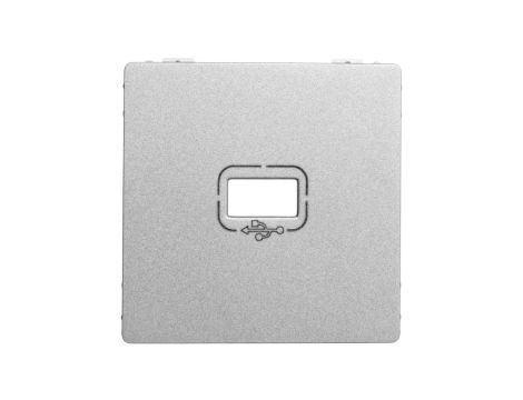 VALENA LIFE Plakietka gniazda USB aluminium 754752