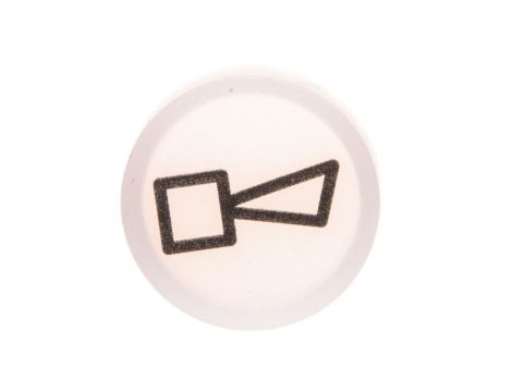 Soczewka przycisku 22mm płaska biała z symbolem M22-XDLH-W-X17 218358