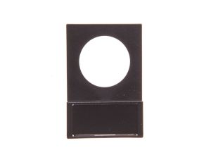 Tabliczka opisowa 38x25mm czarna prostokątna Q25TS-01 046184