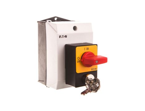 Łącznik krzywkowy 0-1 1P 20A w obudowie z funckją łącznika awaryjnego T0-2-1/I1/SVC(S)-RT 207086