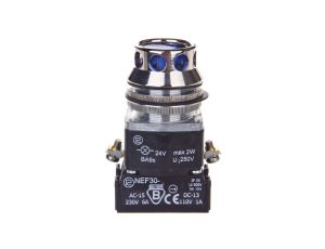 Przycisk sterowniczy 30mm niebieski z samopowrotem z podświetleniem 2Z NEF30-KLXY/24V