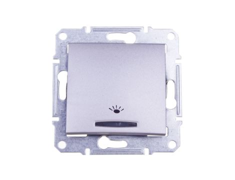 Sedna Przycisk światło z podświetleniem aluminium SDN1800160