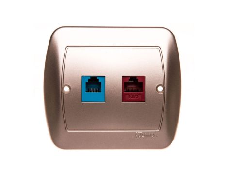 Simon Akord Gniazdo teleinformatyczne RJ12/ RJ45 kat.5 A5T/29 satyna
