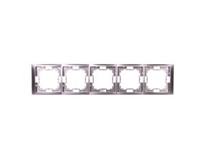 Simon Basic Neos Ramka pięciokrotna stal inox BMRC5/21