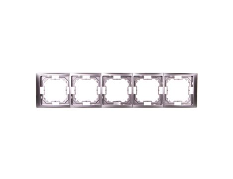 Simon Basic Neos Ramka pięciokrotna stal inox BMRC5/21