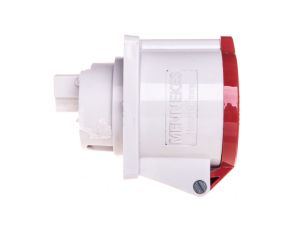 Gniazdo tablicowe proste 4P 32A 400V czerwone IP44 1399 MEN1399