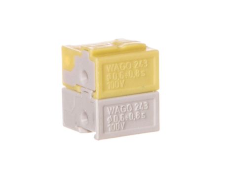 Złączka do terminali sieciowych 4x 0,6-0,8mm2 jasnoszara / żółta 243-212 /50szt./
