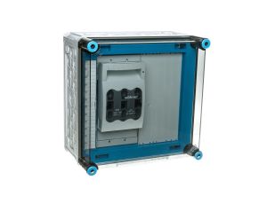 Skrzynka Mi z rozł. bezp. mocy, IP 65, wlk. 2, szyny zb. 250 A, 1xNH 00, 125 A, 3-bieg. +PE+N Mi 6226 2000643