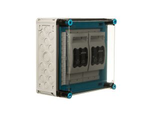 Skrzynka Mi z rozł. bezp. mocy, IP 65, wlk. 2, szyny zb. 250 A, 2xNH 00, 125 A, 3-bieg. +PE+N Mi 6265 20001284