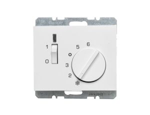 K.1 Regulator temperatury pomieszczenia z zestykiem zwiernym elementem centralnym i łącznikiem śnieżnobiały 20307109