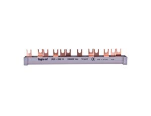Szyna łączeniowa 2P 63A 10mm2 widełkowa (12 mod.+zasil. 3P+N) BI2-10-12Z 404915