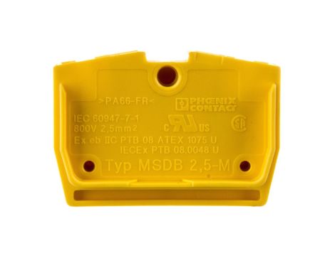 Złączka przelotowa 2,5mm2 żółta MSDB 2,5-M YE 3244290 /50szt./