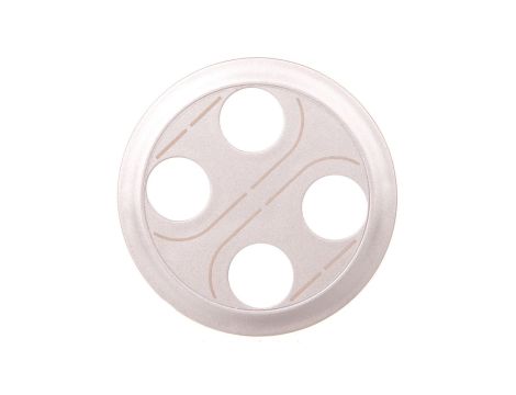 CELIANE Plakietka do gniazda głośnikowego bananowego podwójnego tytan 068532