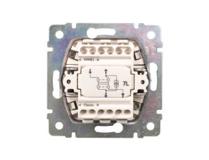 VALENA Łącznik krzyżowy z podświetleniem aluminium 770148