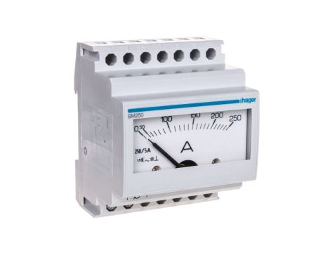 Amperomierz analogowy modułowy 0-250 A pomiar pośredni SM250