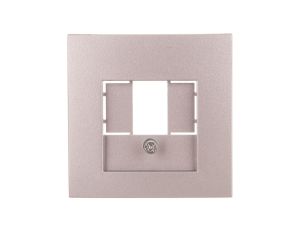 Berker B.1/B.3/B.7 Glas Element centralny do gniazda TAE i głośnikowego aluminium 10331404