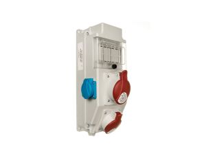 Rozdzielnica 1x32A 5P/ 1x16A 5P 2x250V okienko IP54 ROS 5/X-15 A