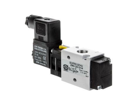 Zawór rozdzielający 230V AC 1MPa ZMG 3/2 G1/4 22.0703.3214J