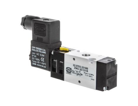 Zawór rozdzielający 24V DC 1MPa ZMG 3/2 G1/8 22.0703.3218B