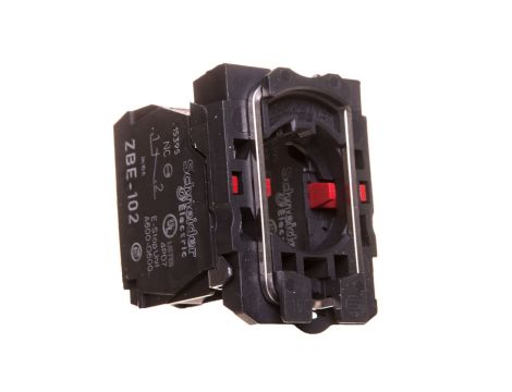 Pojedynczy blok styków z korpusem/kołnierzem mocującym, 2NC, zaciski śruboowe ZB5AZ104