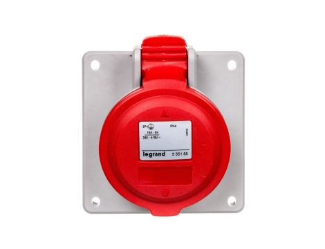 Gniazdo tablicowe 16A 4P 400V czerwone IP44 P17 TEMPRA PRO 555188