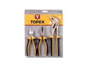 Szczypce uniwersalne 180mm, boczne 160mm, do rur 250mm (zestaw 3 szt.) 32D136