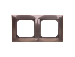 IMPRESJA Ramka podwójna do łączników IP44 antracyt RH-2Y/50