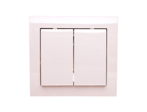 KIER Łącznik schodowy + pojedynczy beżowy ŁP-9W/01