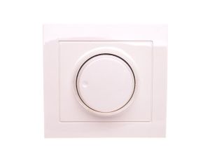 KIER Ściemniacz przyciskowo-obrotowy /żarowy i halogenowy/ beżowy ŁP-8W/01