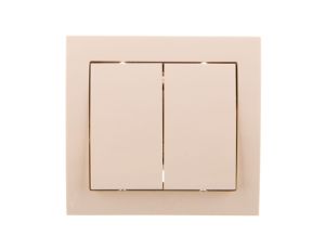 KIER Przycisk podwójny zwierny beżowy ŁP-17W/01
