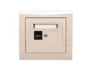 KIER Gniazdo komputerowe pojedyncze RJ45 kat.6 beżowe GPK-1W/K6/01