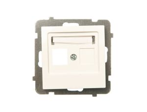 AS Obudowa gniazda teleinformatycznego pojedynczego ecru GPK-1G/p/27