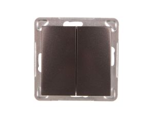 IMPRESJA Przycisk podwójny zwierny antracyt ŁP-17Y/m/50