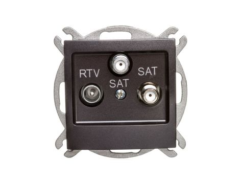 IMPRESJA Gniazdo antenowe RTV-SAT-SAT antracyt GPA-Y2S/m/50