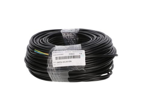 Przewód mieszkaniowy H03VV-F (OMY) 3x1,5 żo czarny 300/300V /100m/