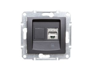 SEDNA Gniazdo komputerowe pojedyncze RJ45 kat.5e FTP grafitowe SDN4500170