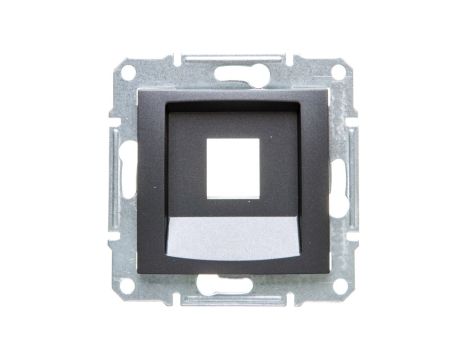 SEDNA Płytka centralna pojedyncza pod wkład komputerowy RJ45 KRONE grafitowa SDN4300370