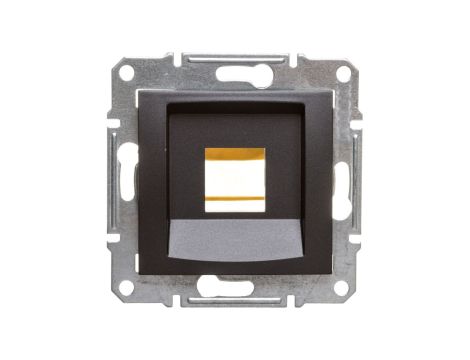 SEDNA Płytka centralna pojedyncza pod wkład komputerowy RJ45 SYSTIMAX grafitowa SDN4300570