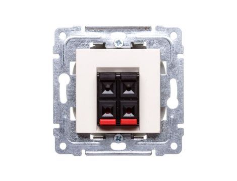 DANTE Gniazdo głośnikowe podwójne krem 450371