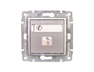VENA Gniazdo telefoniczne pojedyncze RJ11 aluminium 514063