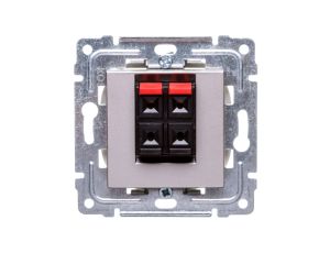 DANTE Gniazdo głośnikowe podwójne inox 454171