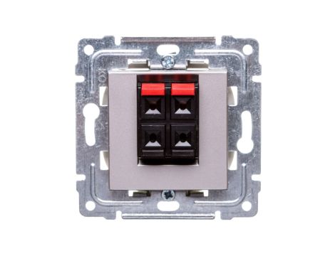 DANTE Gniazdo głośnikowe podwójne inox 454171