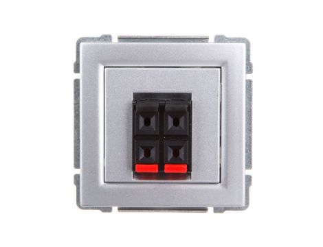KOS66 Gniazdo głośnikowe podwójne aluminium 664071