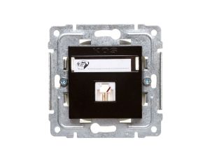 DANTE Gniazdo telefoniczne pojedyncze RJ11 czarne 450963