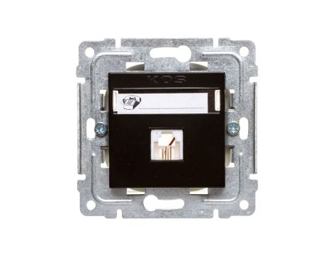 DANTE Gniazdo telefoniczne pojedyncze RJ11 czarne 450963