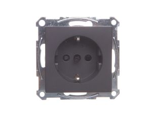 Merten System M Gniazdo pojedyncze Schuko 16A IP20 z przesłonami antracyt MTN2400-0414
