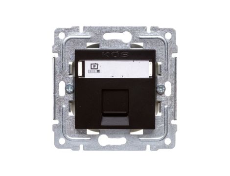 DANTE Gniazdo komputerowe RJ45 kat.5e nieekranowane czarne 450965